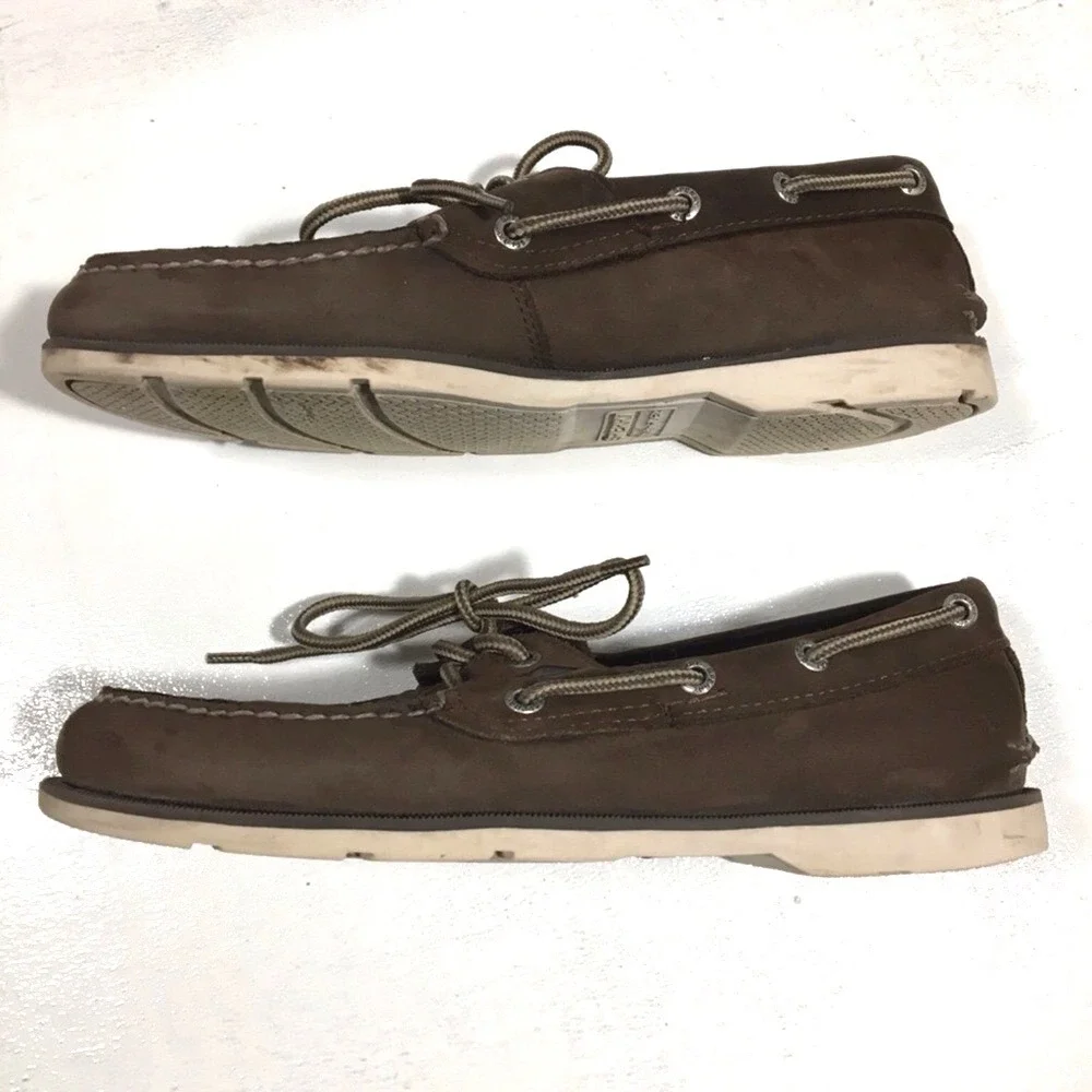 Sperry STS12000 Leather‎ Boat Shoes 7M Brown
